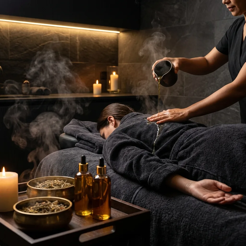 Aroma hot oil massage in premium room at Vedanta Wellness Spa, Bhubaneswar